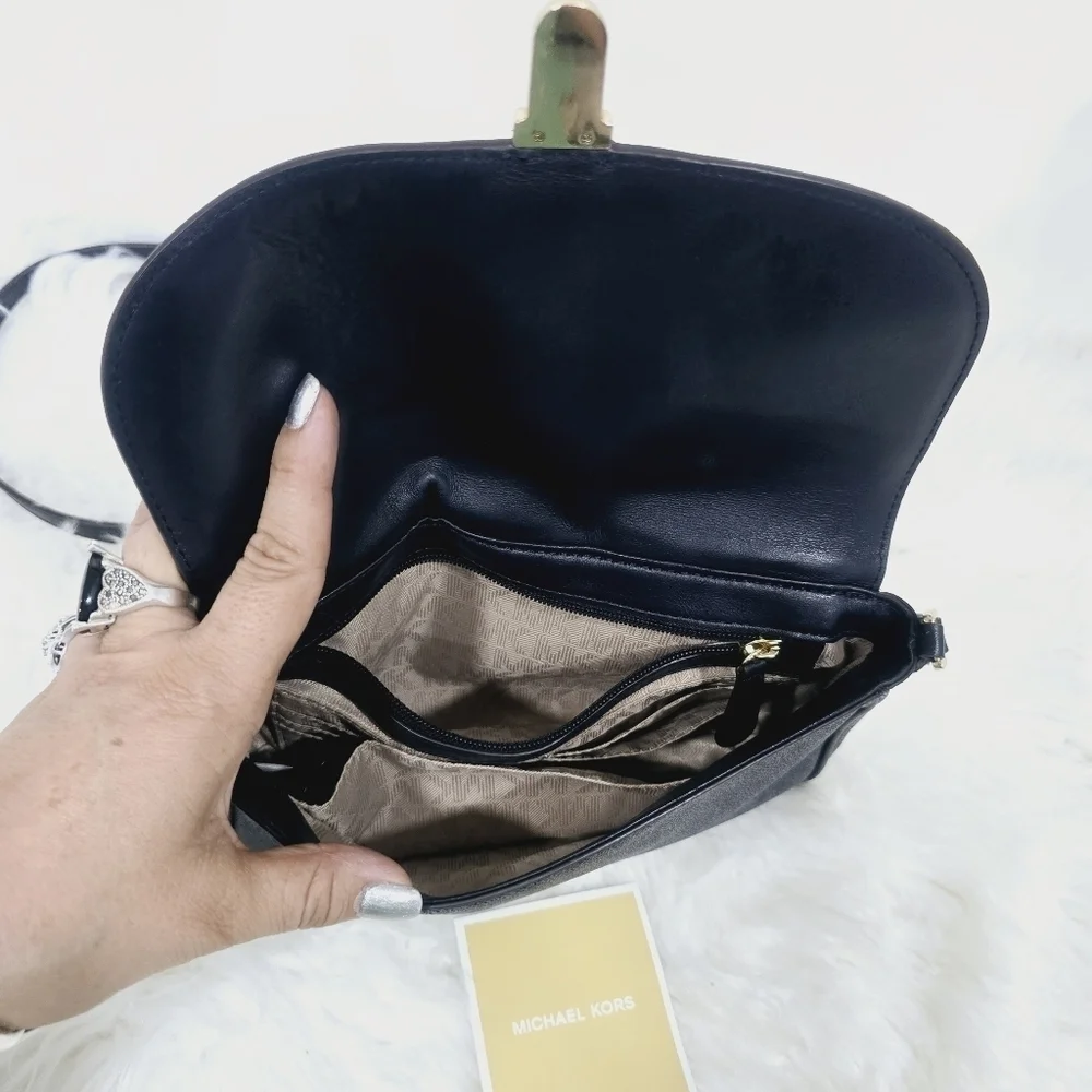 Michael Kors blue Charlton logo crossbody bag